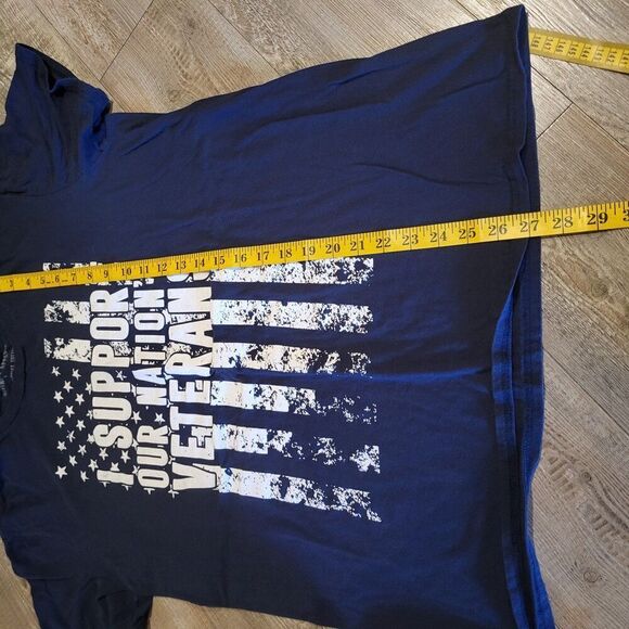 Defender Apparel Support Veterans Graphic Crew Neck Tee Shirt Mens Size Large - Picture 5 of 5